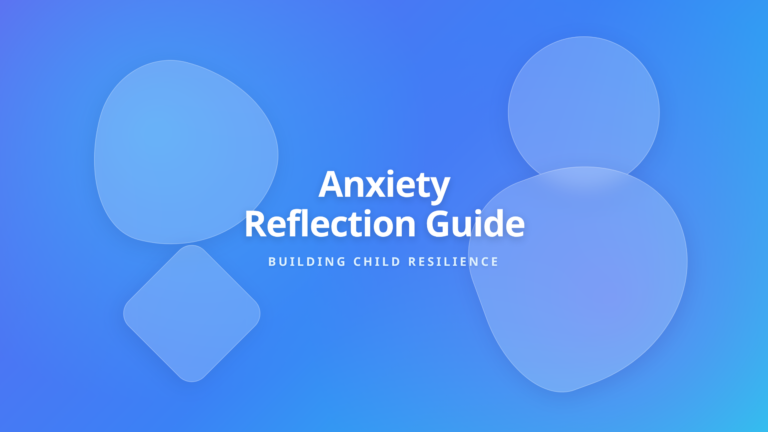 Childhood Anxiety Reflection Cover - Manage Anxiety Through Reflection