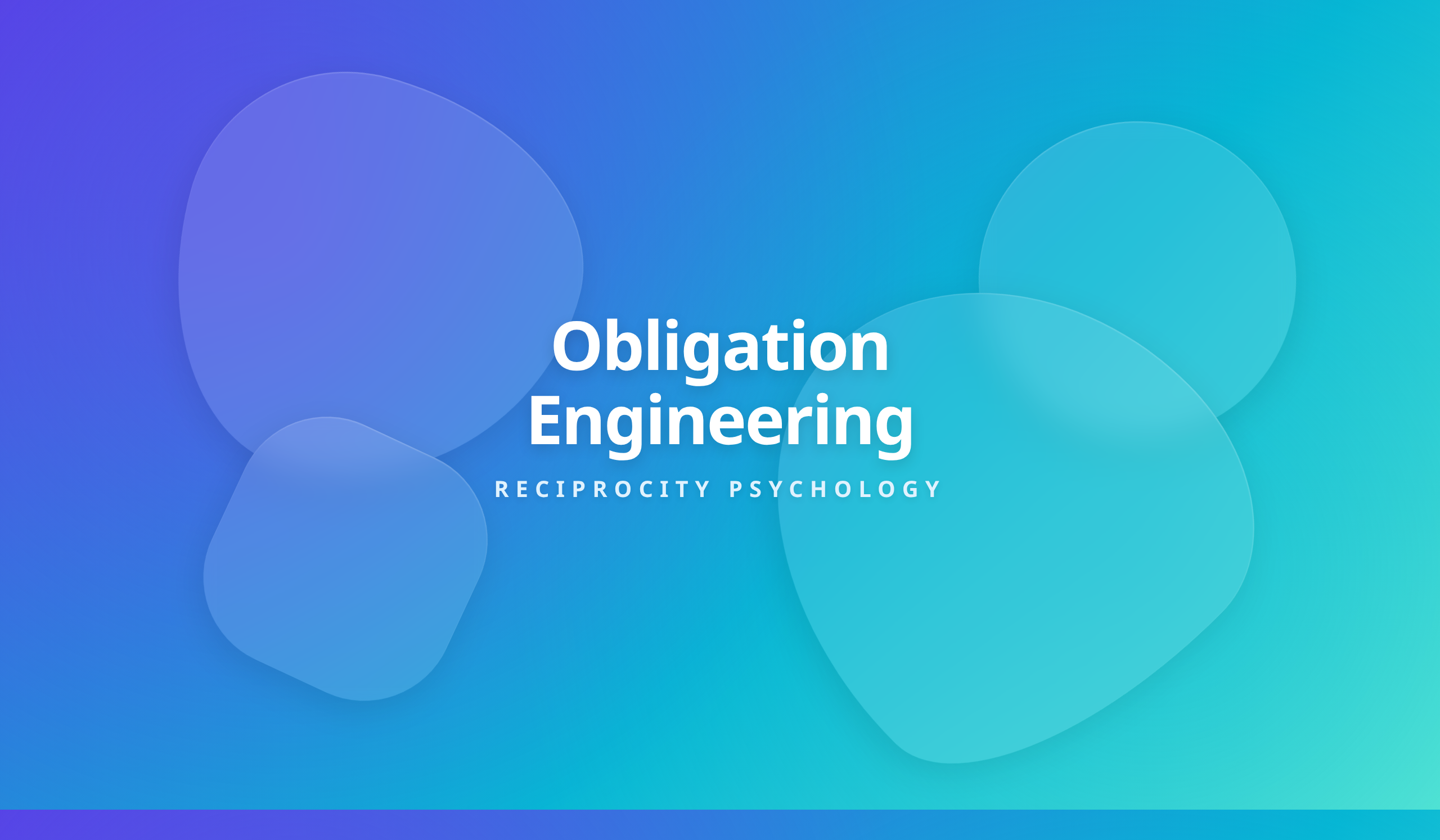 Reciprocity manipulation concept highlighting the fine line between social fairness and obligation engineering